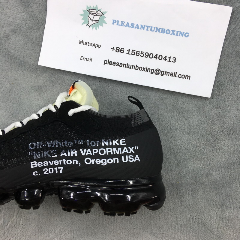 Authentic OFF-WHITE x Nike VaporMax Black GS